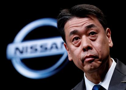 El CEO de Nissan, Makoto Uchida, en la sede de la empresa en Yokohama (Japón).