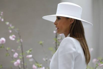 Melania Trump em 24 de abril.