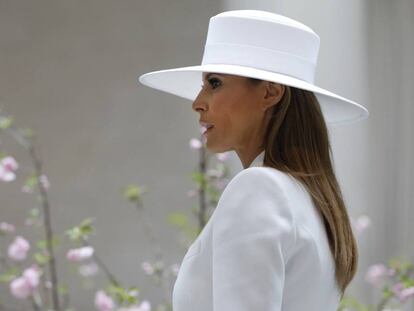 Melania Trump em 24 de abril.