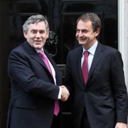 Gordon Brown y José Luis Rodríguez Zapatero