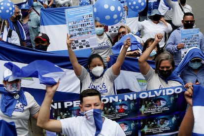 Una protesta de exiliados nicaragüenses en Costa Rica, en septiembre pasado