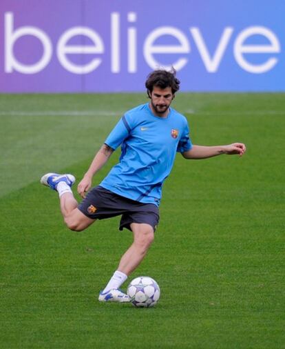 Cesc, durante un entrenamiento.
