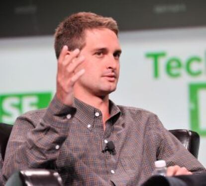 Evan Spiegel, en una conferencia en San Francisco en octubre.