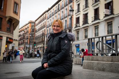 La camarera Cora Valiente, en Madrid. 
