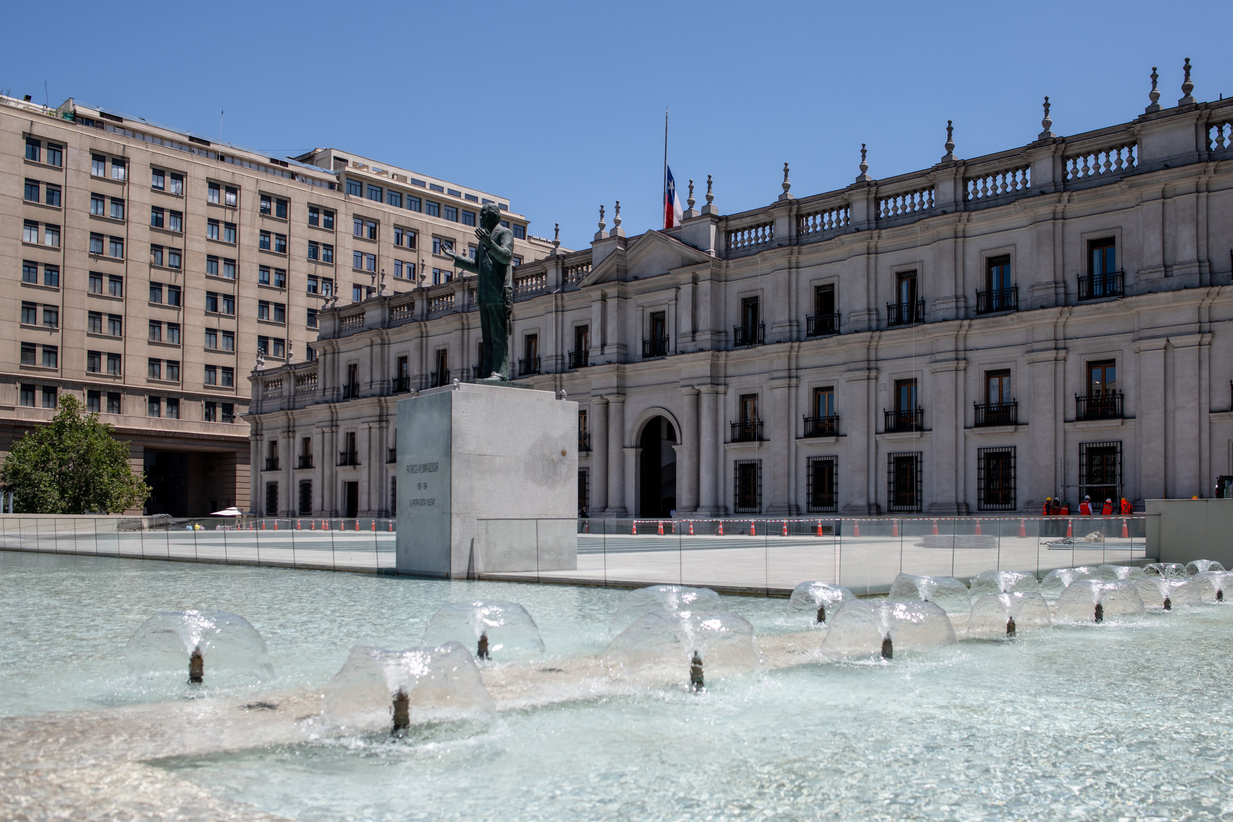 Fachada del Palacio de La Moneda en Santiago, en diciembre de 2025.