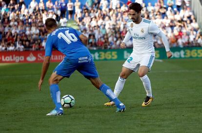 Isco durante el partido de Liga entre Getafe CF y Real Madrid.