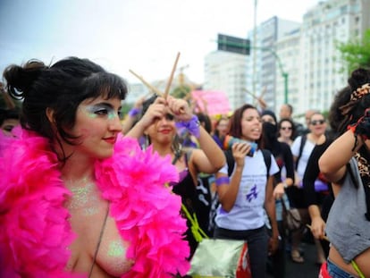 Marcha das Vadias, no Rio de Janeiro, em 2014