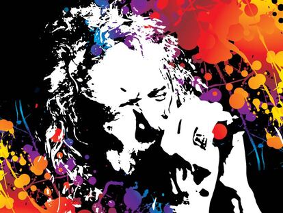 Detalle de la portada del DVD de Robert Plant. 