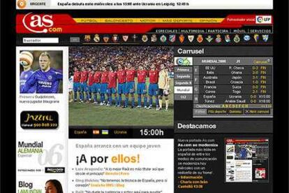 Aspecto de la nueva portada de AS.com.