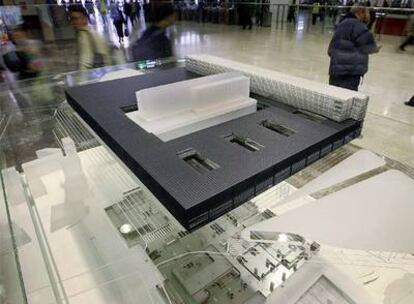 Maqueta de la futura estación de Sants.