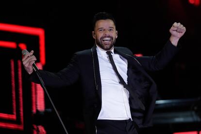 Ricky  Martin, durante un concierto en 2017.