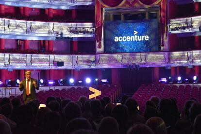 Juan Pedro Moreno, presidente de Accenture España, durante la Accenture Digital Conference 5 el martes pasado.