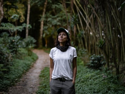 La chef guatemalteca, Debora Fadul del restaurante DIACÁ, en la finca San Jerónimo Miramar, en la zona Boca Costa de Guatemala, el 8 de julio de 2022. 