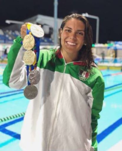 Fernanda González, tras conquistar los Centroamericanos.