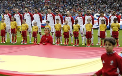 La selección antes del partido