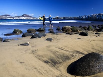 Playa de Las Canteras, en Las Palmas de Gran Canarias.