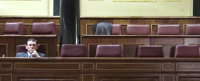 Ibarretxe durante el pleno de debate del plan homónimo.