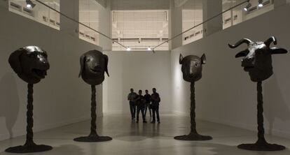 Algunas de las piezas de Ai Weiwei expuestas en el CAC Málaga.