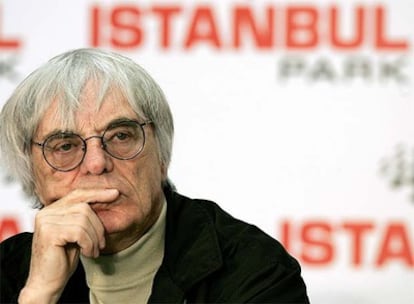 Bernie Ecclestone, en rueda de prensa