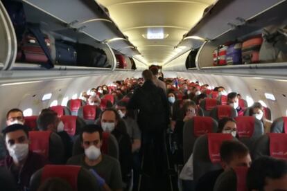 An image shared by a passenger on the Iberia Express flight.