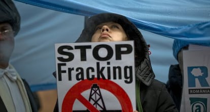 Protesta contra el 'fracking' en Rumanía