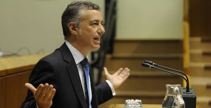 El 'lehendakari' Iñigo Urkullu este viernes en el pleno del Parlamento vasco.
