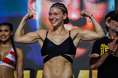 La boxeadora de peso ligero Nina Meinke este año. (Foto de Kendall Torres/picture alliance via Getty Images)