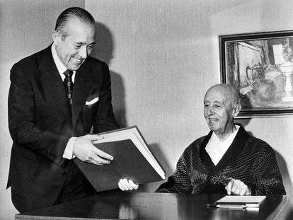 Carlos Arias Navarro y Francisco Franco