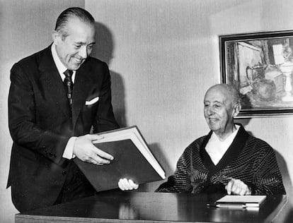 Carlos Arias Navarro y Francisco Franco