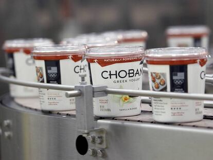 Una planta de producci&oacute;n de los yogures Chobani