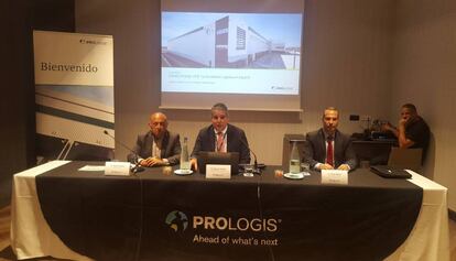 Los responsables de Prologis en la presentación del estudio.