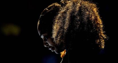 Serena Williams, durante el partido contra Gibbs.