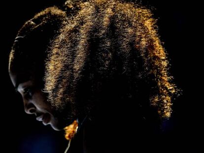 Serena Williams, durante el partido contra Gibbs.