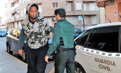 El futbolista Rubén Semedo, durante su detención en 2018.