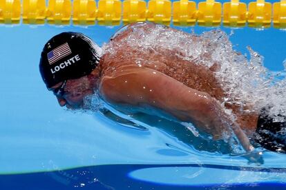 Lochte, durante la final de los 200 estilos.