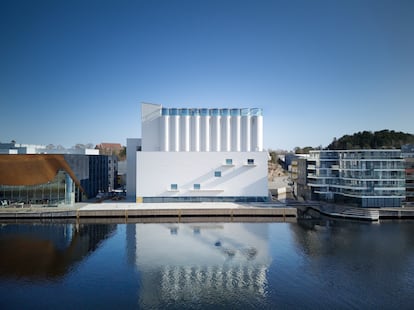 El edificio de Kunstsilo, nuevo centro de arte nórdico en Kristiansand (Noruega).