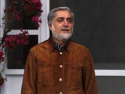 Abdullah Abdullah, o candidato que ganhou no primeiro turno das eleições afegãs.