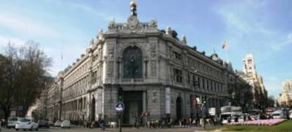 Fachada del Banco de España en Madrid.