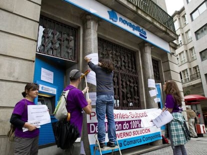 Protestas de afectados por las preferentes.