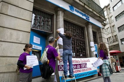 Protestas de afectados por las preferentes.