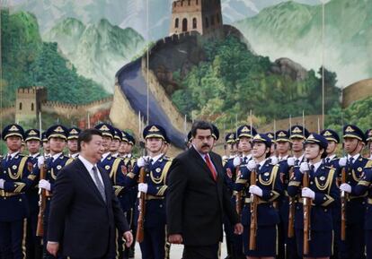Nicolás Maduro with Chinese President Xi Jinping in Beijing.