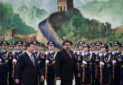 Nicolas Maduro com o seu homólogo chinês, Xi Jinping.