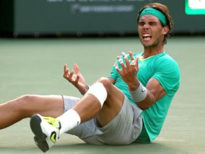 Nadal celebra su victoria. 