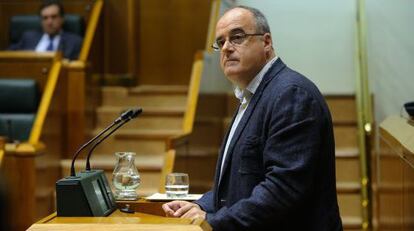 Joseba Egibar, del PNV, en una intervención en el Parlamento vasco.