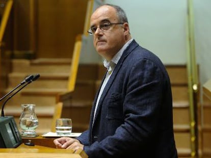 Joseba Egibar, del PNV, en una intervenci&oacute;n en el Parlamento vasco.
 