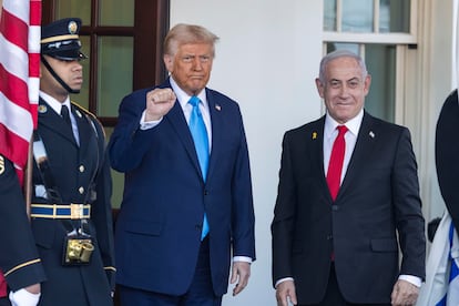 Donald Trump y Benjamín Netanyahu, este martes en la Casa Blanca.