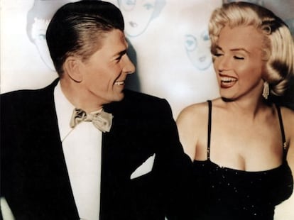Ronald Reagan y Marilyn Monroe, en los cincuenta.