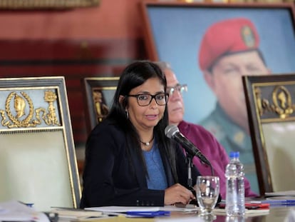 A presidenta da Assembleia Nacional Constituinte, Delcy Rodríguez.