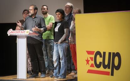 Baños, con candidatos de la CUP, el domingo