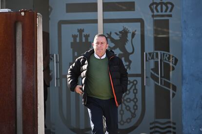 Rafael del Amo, exvicepresidente de la RFEF, a su salida de la Audiencia Nacional este miércoles.